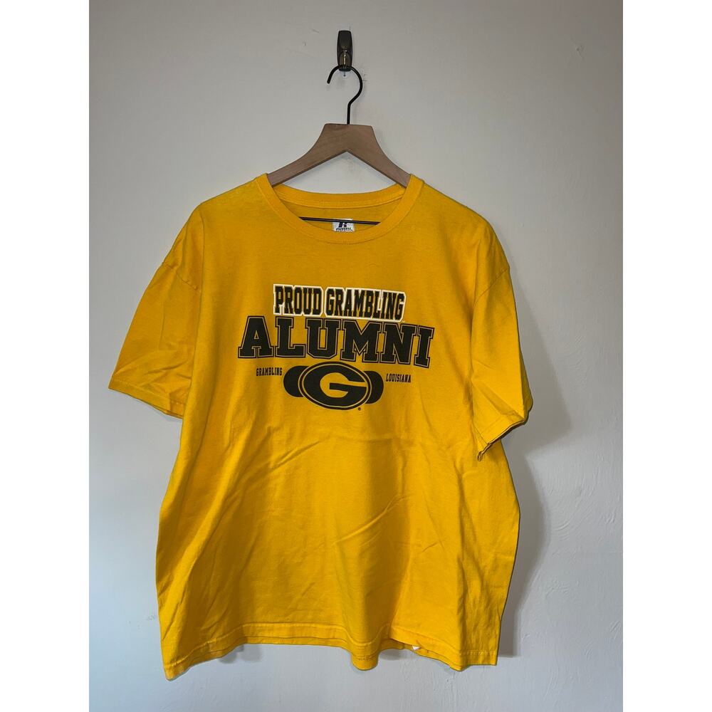 Grambling Alumni Shirt Proud Louisiana College University Yellow Tee 2000s XL